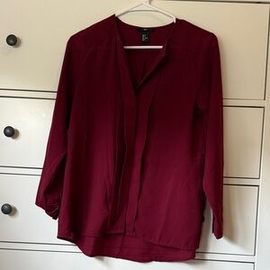 H&M Deep Red Women's Blouse
